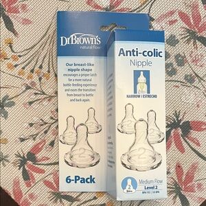 Dr. Brown's Anti-Colic Nipple 6-Pack